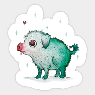 Cute monster piggie Sticker